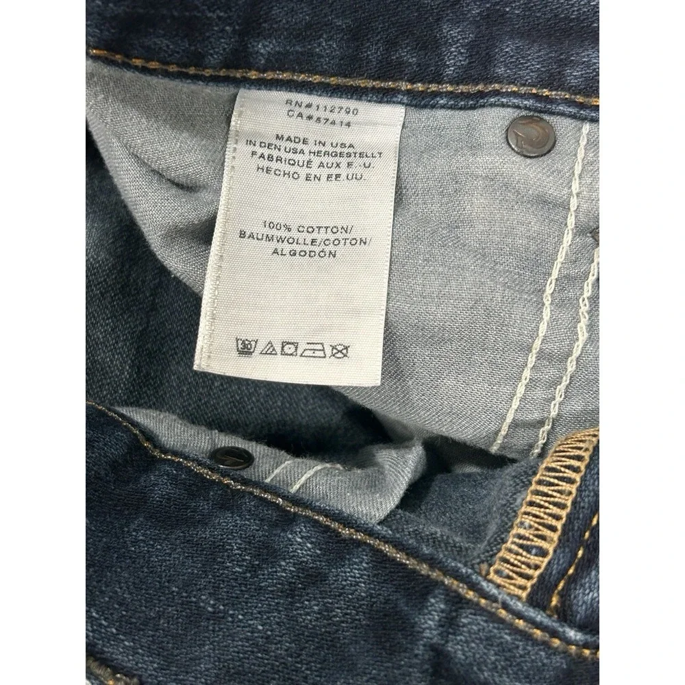 True Religion Billy Relaxed Bootcut Jeans Sz 30 x 30 Blue Dark Wash Flap Pockets